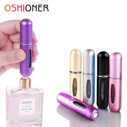 Pack of 2 5ml refillable mini perfume spray bottle aluminum - Prozone