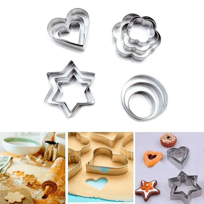 12 pcs stainless steel cookie cutters - Prozone