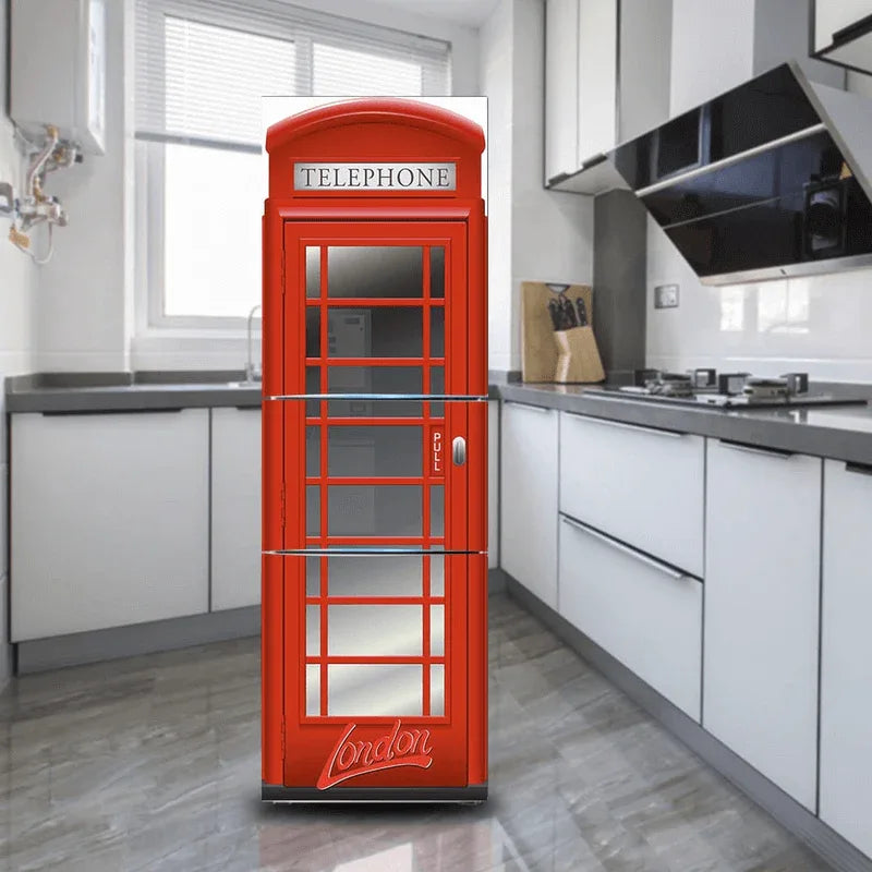 Fridge door stickers- 3d adhesive wallpaper for refrigerator - Prozone