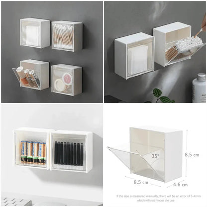 Self adhesive storage box flip top organizer - Prozone