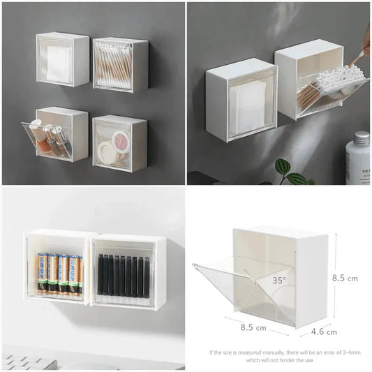 Self adhesive storage box flip top organizer - Prozone