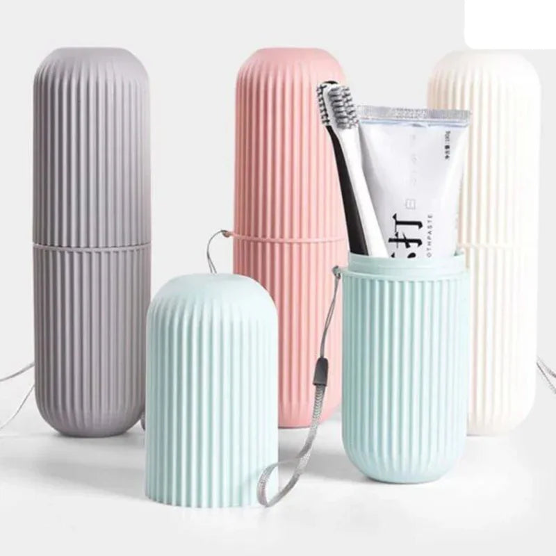 2 pcs portable toothbrush toothpaste holder for travel - Prozone