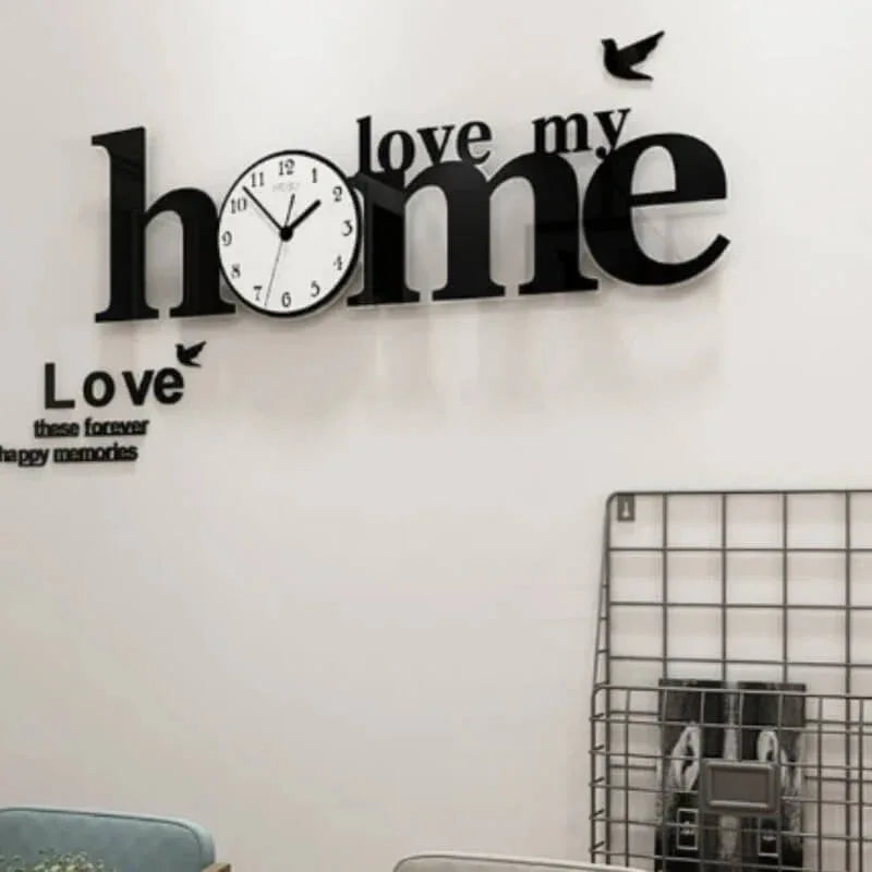 Home love with birds wooden wall clock - Prozone