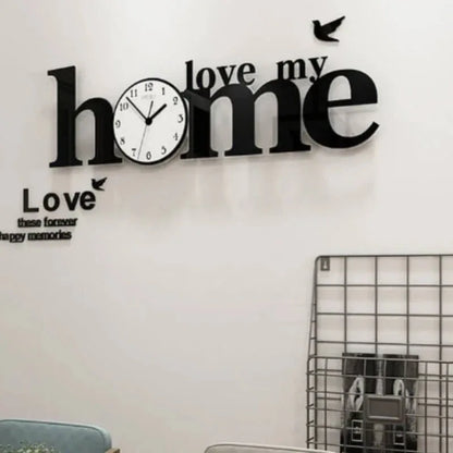 Home love with birds wooden wall clock - Prozone