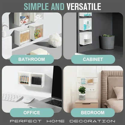 Self adhesive storage box flip top organizer - Prozone