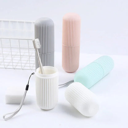 2 pcs portable toothbrush toothpaste holder for travel - Prozone