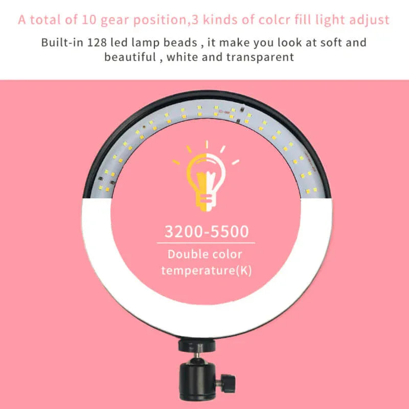 26cm ring light with 7 feet adjustable tripod&mobile holder - Prozone