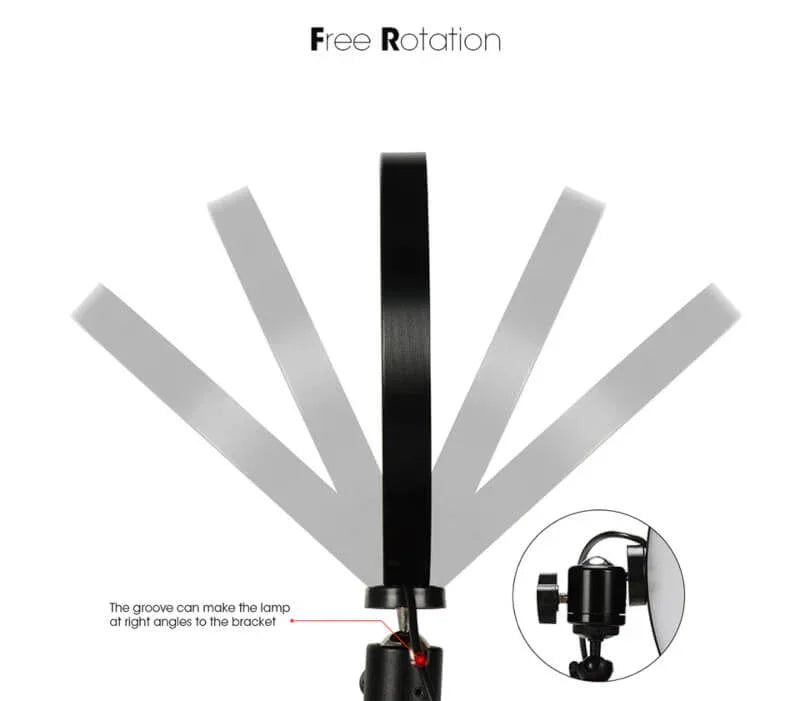 26cm ring light with 7 feet adjustable tripod&mobile holder - Prozone