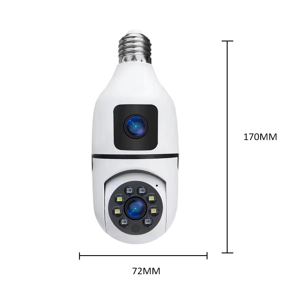 Smart bulb 2 lens camera for Home Surveillance - Prozone