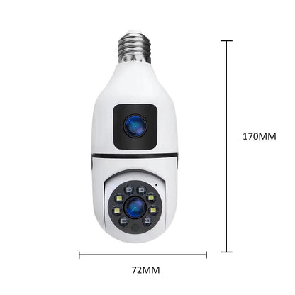 Smart bulb 2 lens camera for Home Surveillance - Prozone