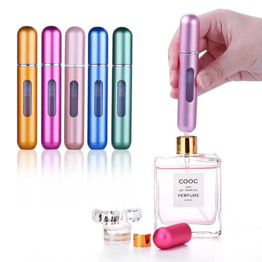 Pack of 2 5ml refillable mini perfume spray bottle aluminum - Prozone