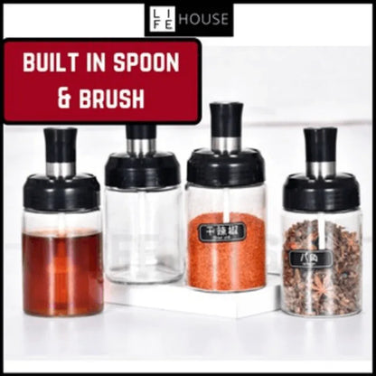 Airtight glass jar spice container bottle 250ml - Prozone