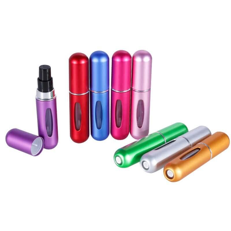 Pack of 2 5ml refillable mini perfume spray bottle aluminum - Prozone
