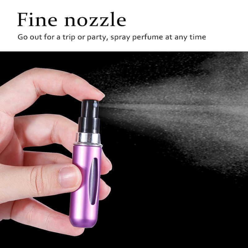 Pack of 2 5ml refillable mini perfume spray bottle aluminum - Prozone