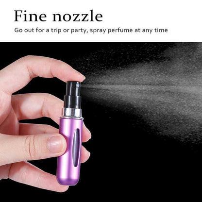 Pack of 2 5ml refillable mini perfume spray bottle aluminum - Prozone