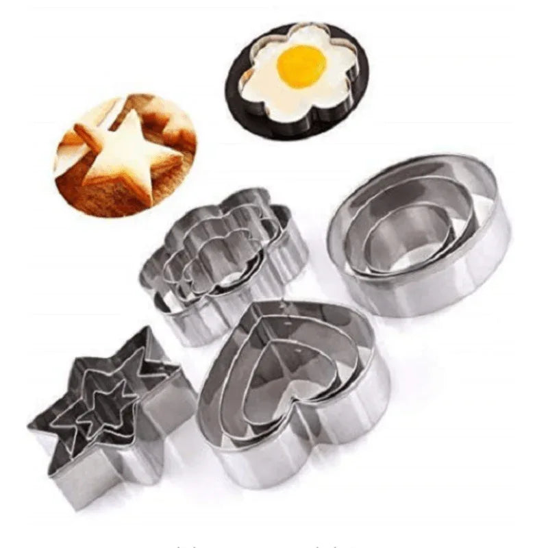 12 pcs stainless steel cookie cutters - Prozone
