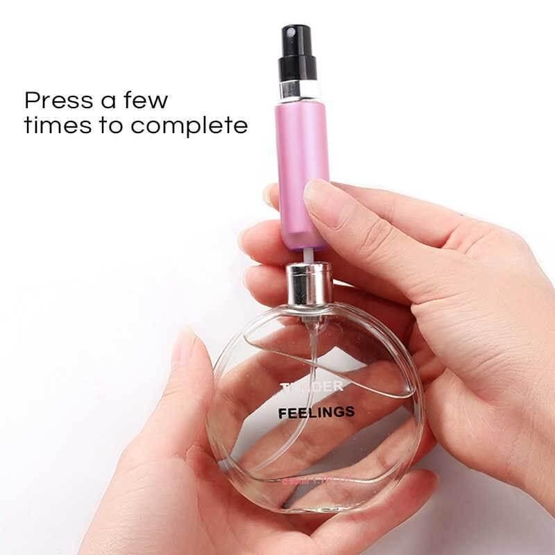 Pack of 2 5ml refillable mini perfume spray bottle aluminum - Prozone