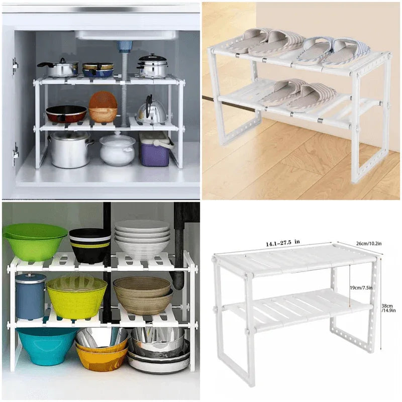 Multifunctional sink organizer storage shelf - Prozone