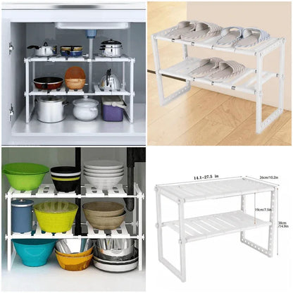 Multifunctional sink organizer storage shelf - Prozone