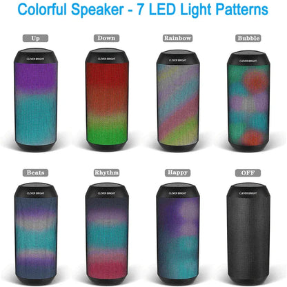 Clever bright bluetooth speakers 7 led lights - Prozone