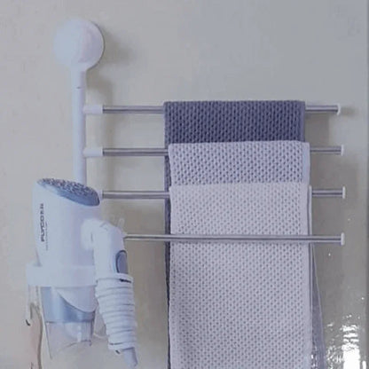 Rotating towel rack suction cup for bathroom - Prozone