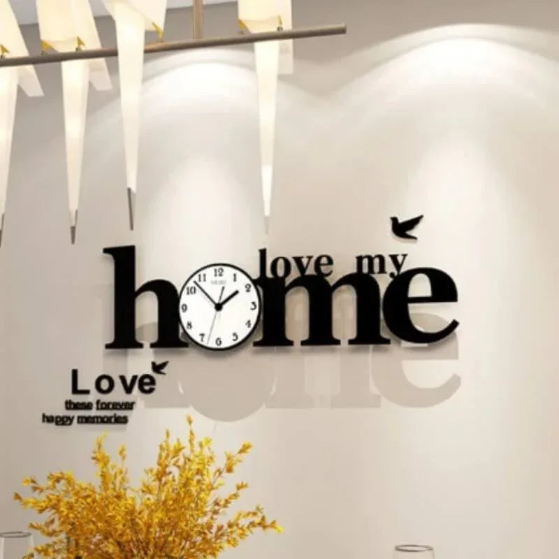Home love with birds wooden wall clock - Prozone