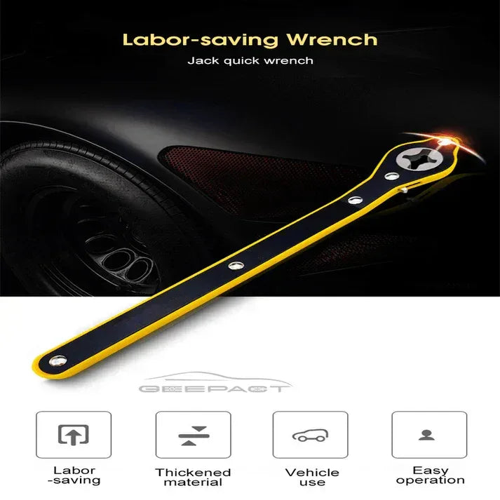 Automobile Tire Ratchet Wrench for Tire Jack - Durable and Efficient Tire Change Tool - Prozone