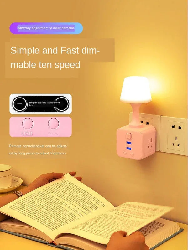 4 in 1 usb function bedside small night lamp - Prozone
