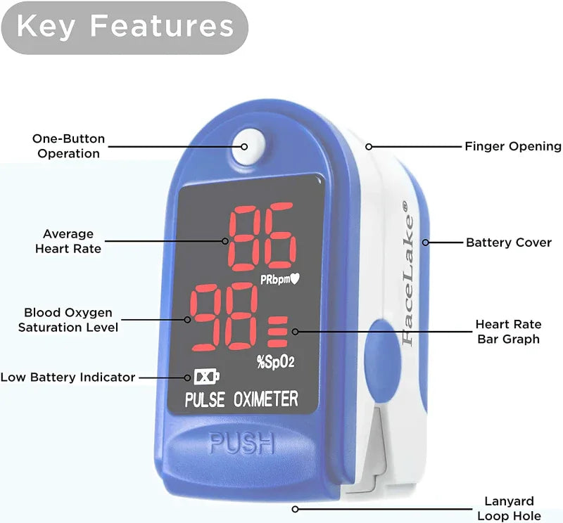 Finger pulse oximeter with led display - Prozone