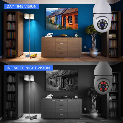 V380 Full HD 1080P Wireless LED PTZ IP Bulb Camera With NIGHT VISION, Wide Angle, Two-way Audio - Prozone
