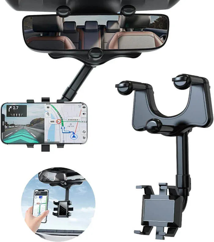 Universal 360 car rearview mirror phone holder - Prozone