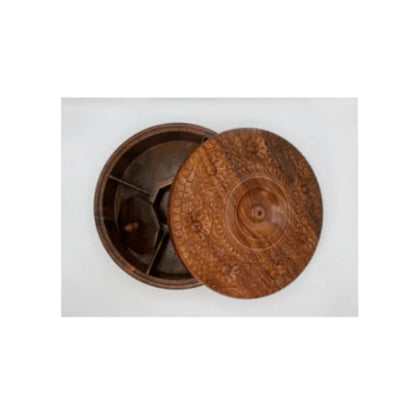 Sheesham wood dry fruit tray with lid - Prozone