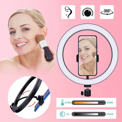 26cm ring light with 7 feet adjustable tripod&mobile holder - Prozone