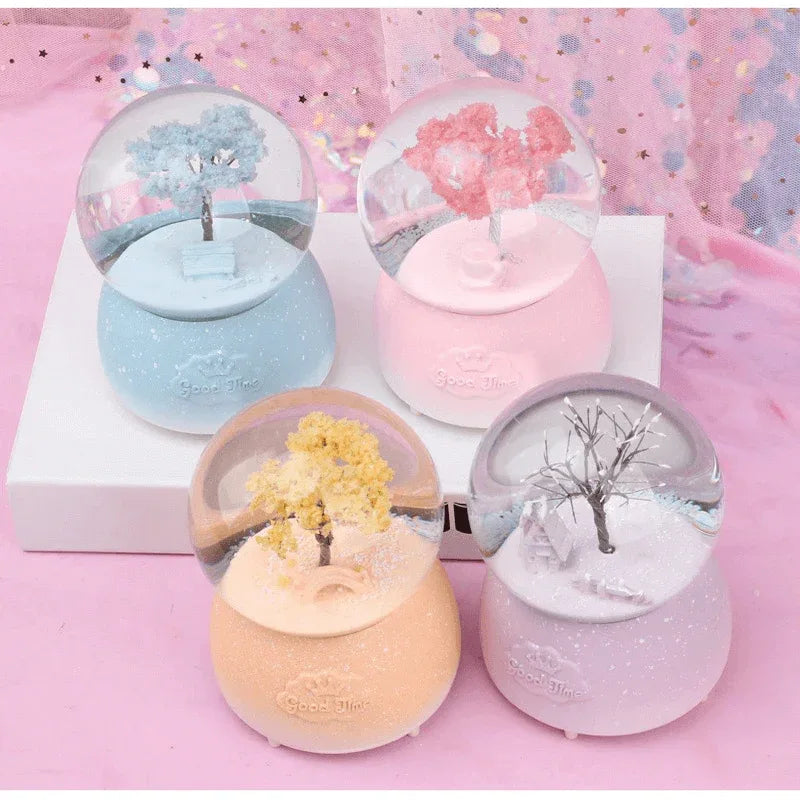 Crystal snow ball music box desk decor - Prozone