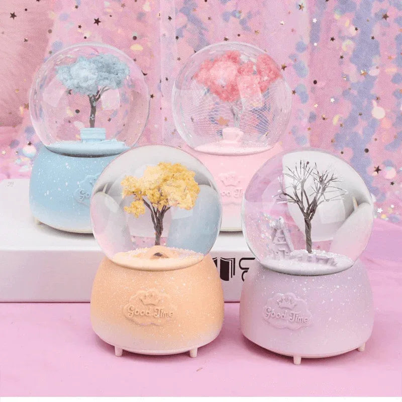 Crystal snow ball music box desk decor - Prozone