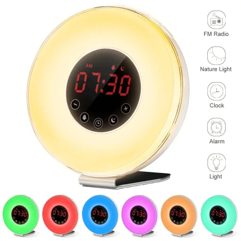 Wake up light alarm clock with fm radio - Prozone