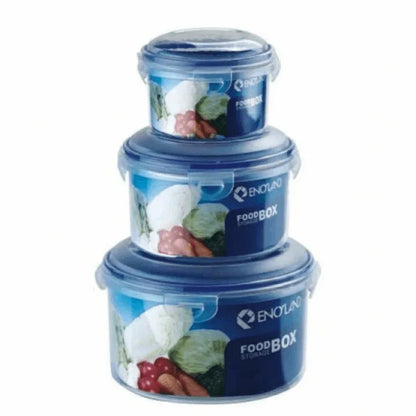 3 pc food storage container round - Prozone