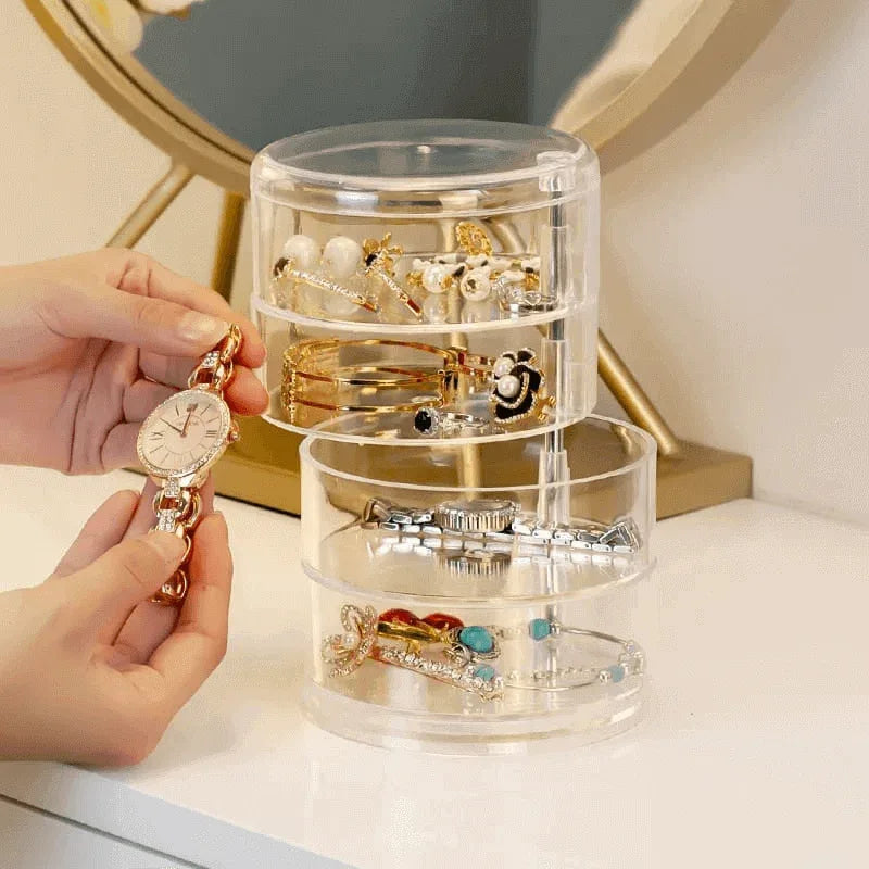 Transparent rotating plastic jewelry box - Prozone