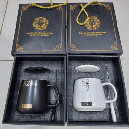 Ceramic mug with lid and spoon - Prozone