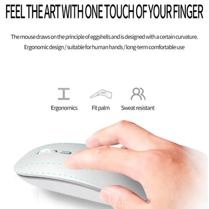 1600 dpi usb optical wireless mouse super slim - Prozone