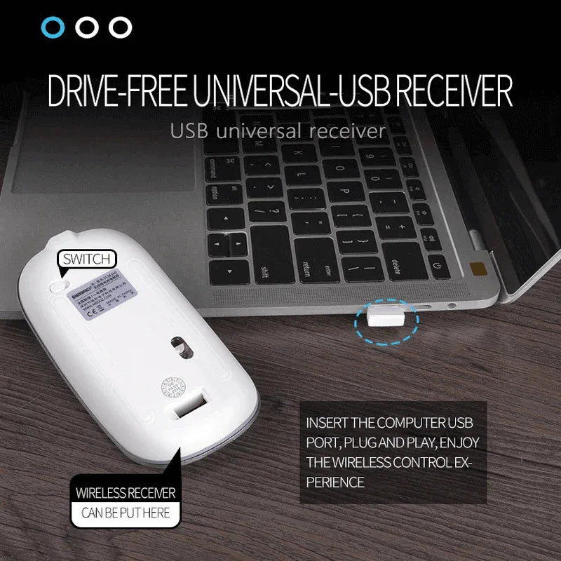 1600 dpi usb optical wireless mouse super slim - Prozone