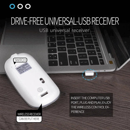 1600 dpi usb optical wireless mouse super slim - Prozone