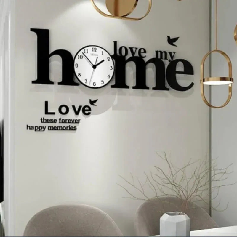 Home love with birds wooden wall clock - Prozone