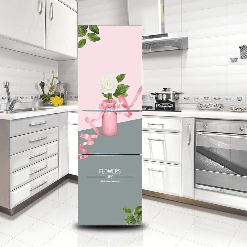 Fridge door stickers- 3d adhesive wallpaper for refrigerator - Prozone