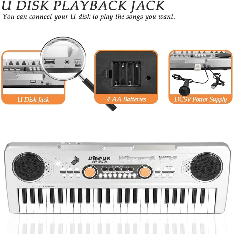 Big fun electronic 49 keys piano keyboard - Prozone