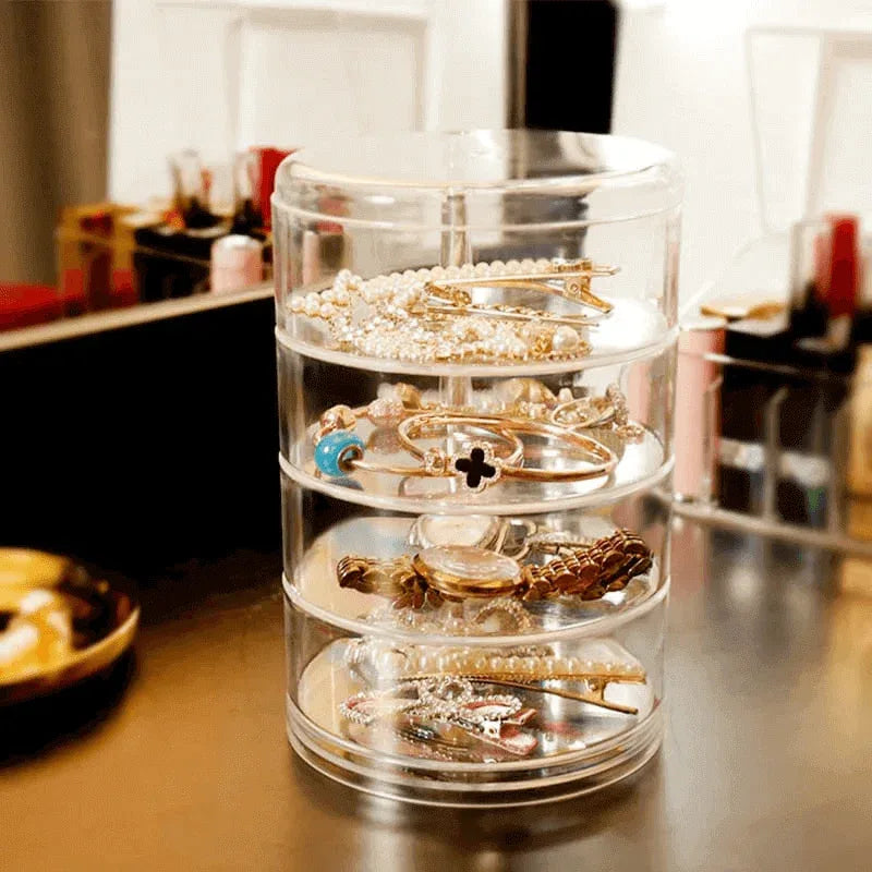 Transparent rotating plastic jewelry box - Prozone