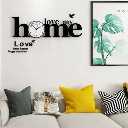 Home love with birds wooden wall clock - Prozone