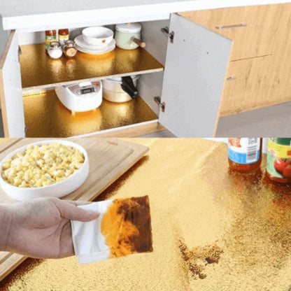 60 x 100cm oil proof stickers for kitchen aluminum golden - Prozone