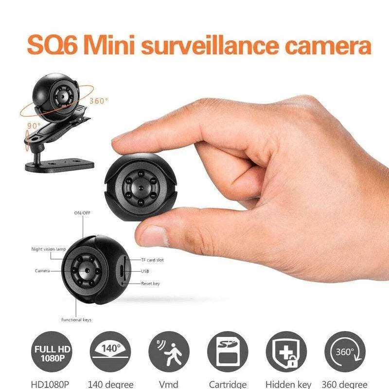 Sq6 mini surveillance camera 1080p night vision - Prozone