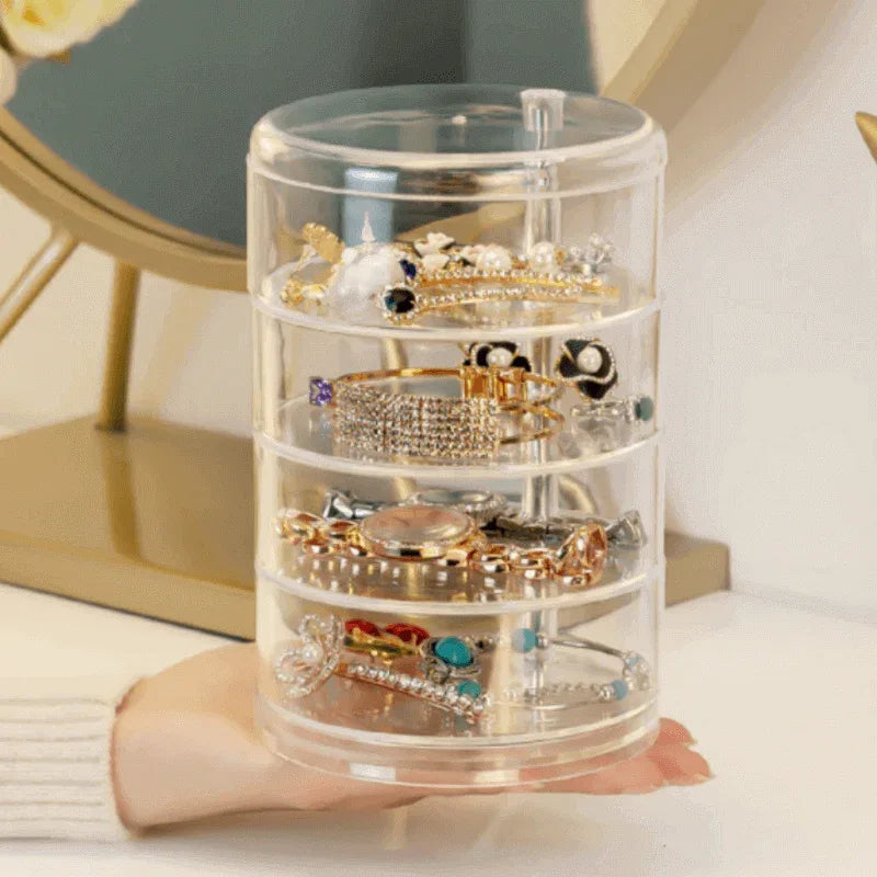 Transparent rotating plastic jewelry box - Prozone